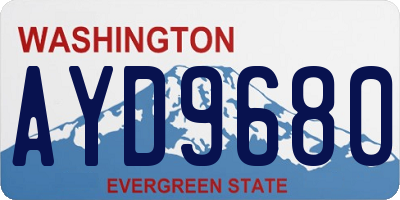 WA license plate AYD9680