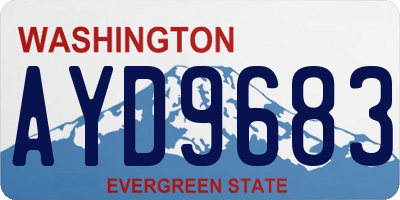 WA license plate AYD9683