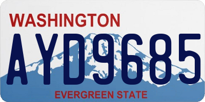 WA license plate AYD9685