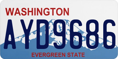 WA license plate AYD9686