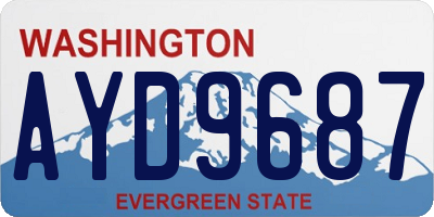 WA license plate AYD9687