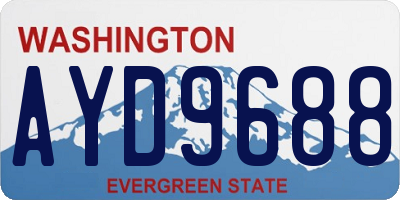 WA license plate AYD9688