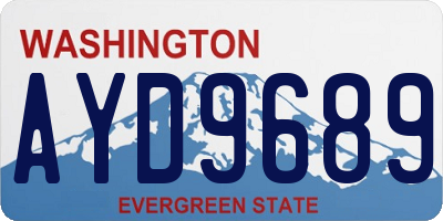 WA license plate AYD9689