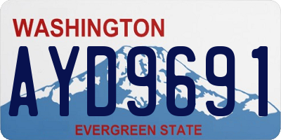 WA license plate AYD9691