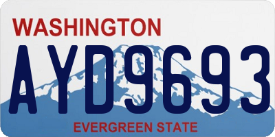WA license plate AYD9693