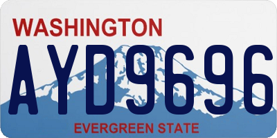 WA license plate AYD9696