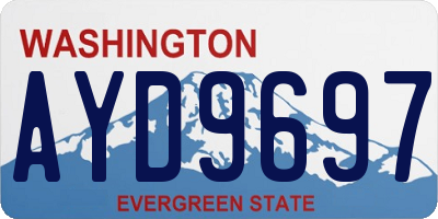 WA license plate AYD9697
