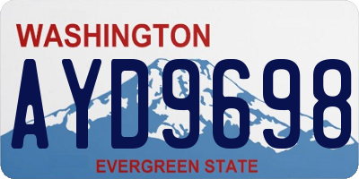 WA license plate AYD9698