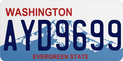 WA license plate AYD9699