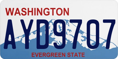 WA license plate AYD9707