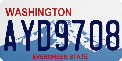 WA license plate AYD9708