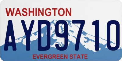 WA license plate AYD9710