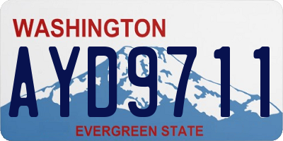 WA license plate AYD9711
