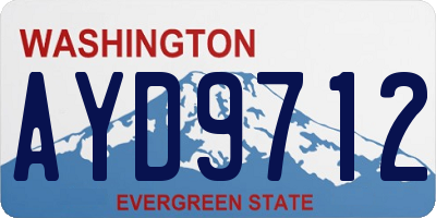 WA license plate AYD9712