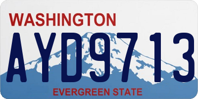 WA license plate AYD9713