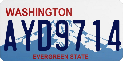 WA license plate AYD9714