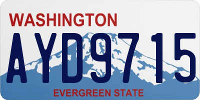 WA license plate AYD9715