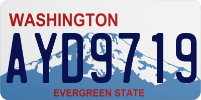 WA license plate AYD9719
