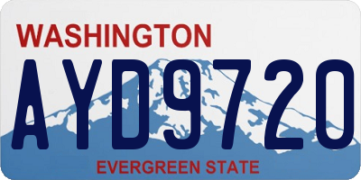 WA license plate AYD9720