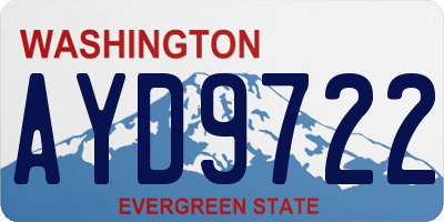 WA license plate AYD9722