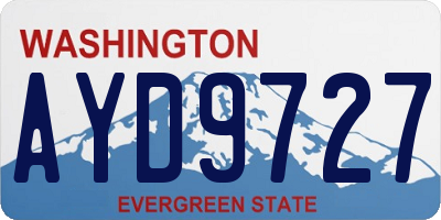 WA license plate AYD9727