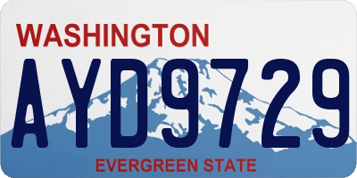 WA license plate AYD9729