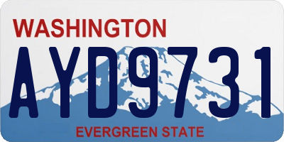 WA license plate AYD9731