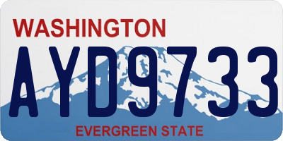 WA license plate AYD9733