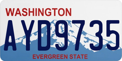 WA license plate AYD9735