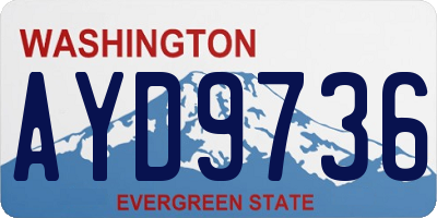 WA license plate AYD9736