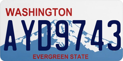 WA license plate AYD9743