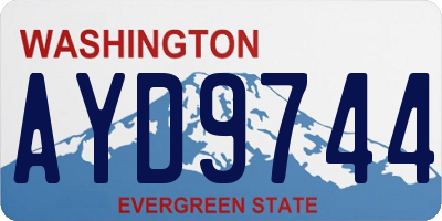 WA license plate AYD9744