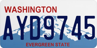 WA license plate AYD9745