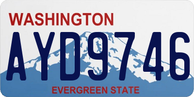 WA license plate AYD9746