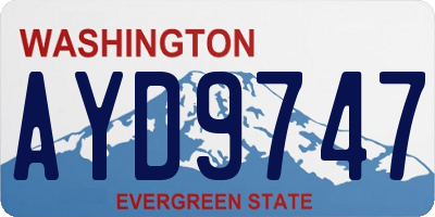 WA license plate AYD9747