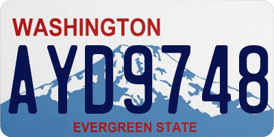 WA license plate AYD9748
