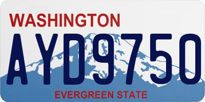 WA license plate AYD9750