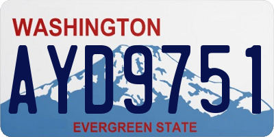 WA license plate AYD9751