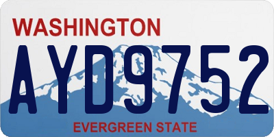 WA license plate AYD9752
