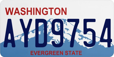 WA license plate AYD9754