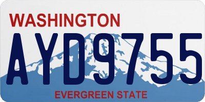 WA license plate AYD9755