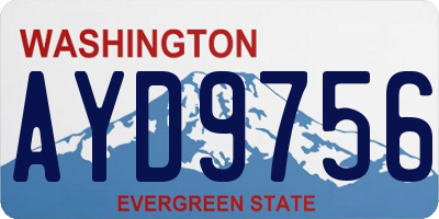WA license plate AYD9756