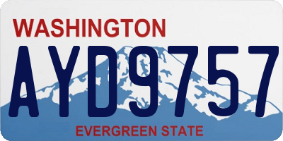 WA license plate AYD9757