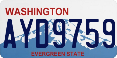 WA license plate AYD9759