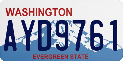 WA license plate AYD9761