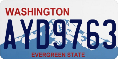 WA license plate AYD9763