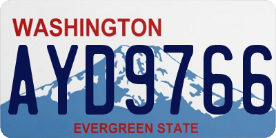 WA license plate AYD9766