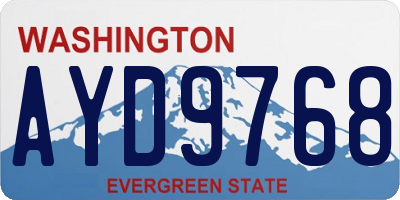WA license plate AYD9768