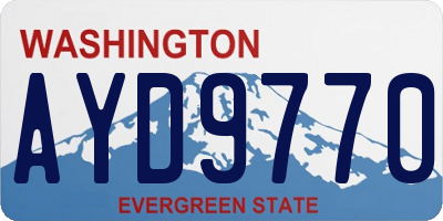 WA license plate AYD9770