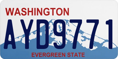 WA license plate AYD9771